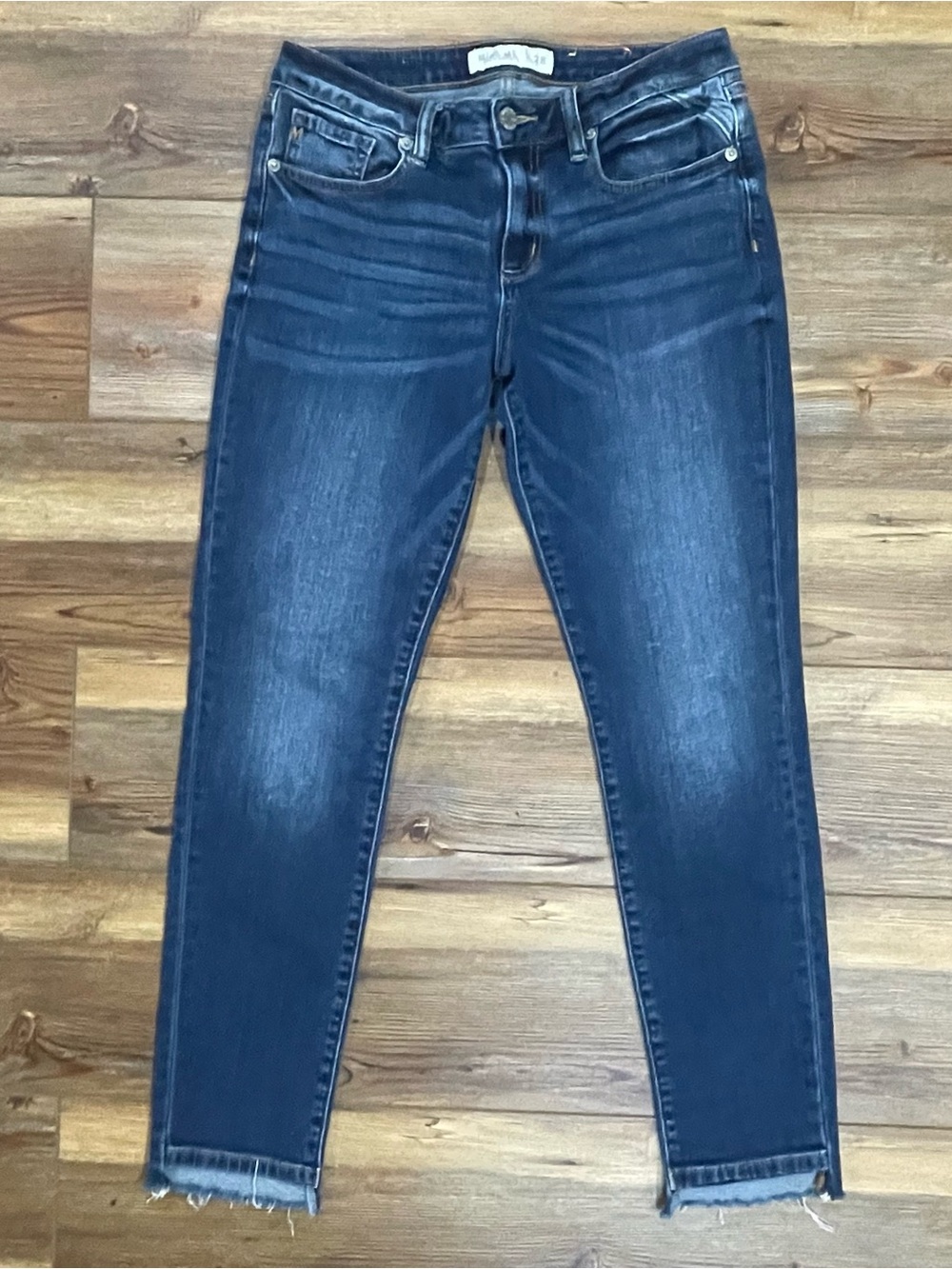 Miss Me Jeans Distressed Raw Step Hem Mid Rise Skinny Denim Size 28 Plain Pocket